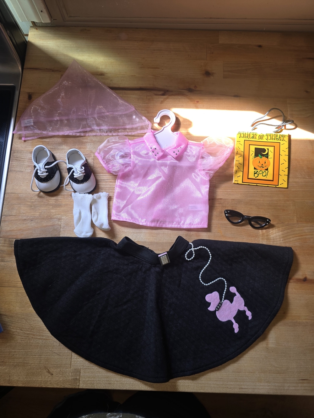 American Girl Sock Hopper Poodle Skirt Outfit